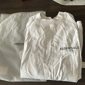 Essentials Fear of God Long Sleeve Shirt, NWT & Packaging Men’s Size SM, Oatmeal